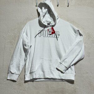 Puma Hoodie Pullover Long Sleeve White Kangaroo Pocket Women's M (New with Tags)